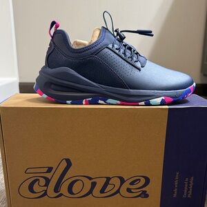 Clove Navy Slip-On Sneaker with Multicolor Sole